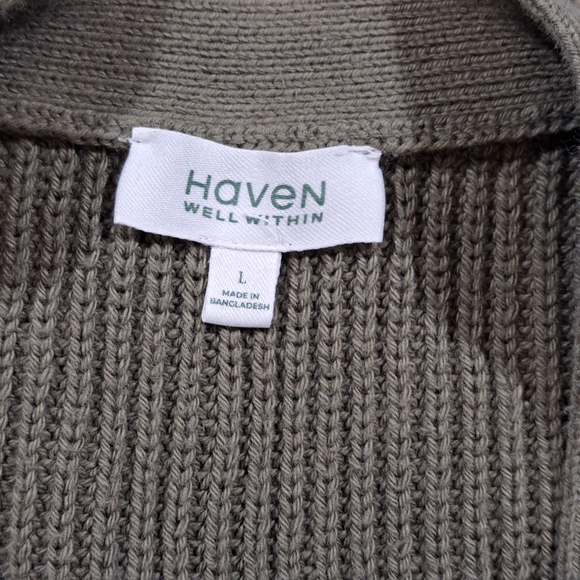 Haven Well Within Olive Button-Up Cardigan - Picture 5 of 7